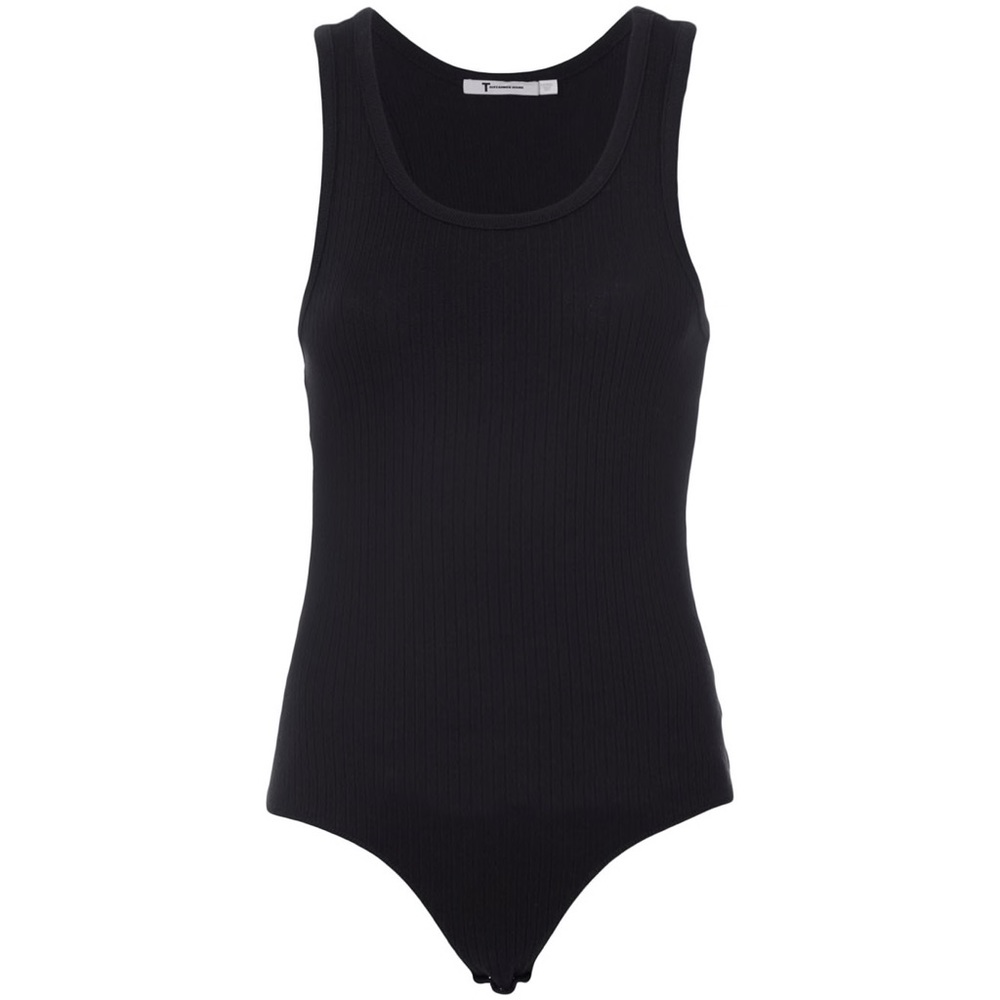 T by Alexander wang ribbed black tank top bodysuit